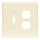 Leviton Combination Switch and Outlet Wall Plate   Light Ivory
