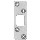 Round Corner Deadbolt Strike,  Satin Chrome Finish ~ 1.25" W x 3 5/8" H