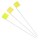 Irwin Strait-Line Stake Flags, Yellow  2-1/2" x 3-1/2" x 21" (100 pack)