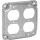 Square Box Cover, Two Duplex 4 inch