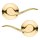 Kwikset Tustin Half Dummy Lever, Polished Brass - Left Hand
