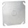 Box Cover with Knockout, Square 4 inch
