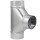 Gray Metal - 4" Galvanized Furnace Pipe Tee