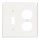 Leviton Combination Switch and Outlet Wall Plate   White
