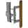 Patio Door Handle Lock Set ~ Aluminum Finish