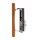 Sliding Door Handle/Lock - Black with Wood Handle