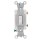 Commercial Grade Quiet Toggle Switch, White - 20 Amp