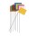 Marking Flag, 21" Wire Stake ~ 2.5x 3.5" flag on 21", Blue