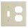 Leviton Combination Switch and Outlet Wall Plate   Light Ivory