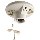 Lampholder W/ Side Outlet, Pull Chain  ~ 15 Amp, White