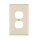 Midway Wall Plate, Duplex Receptacle - Ivory