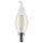 Satco 4W LED Flame Tip Bulb, Clear - E12, 2pk