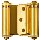  Double Action Spring Hinge, Brass Finish ~ 3"