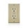 GFCI Outlet, Self Test - 15 Amp, Ivory