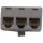Black Point 3-Way Telephone Jack Adapter, White