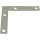 Flat Corner Brace,  Zinc ~ 3" x 1/2" 