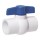 White PVC Slip Ball Valve - 1-1/4"