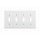 4-Gang Toggle Switch Wall Plate - White