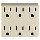 OutLet Adapter, Plug In ~ 6 Outlets, Ivory