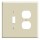 Oversized Wall Plate, Toggle/Duplex - Ivory