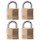 Master Lock Solid Brass Padlock, Keyed Alike - 1-9/16", 4pk