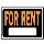 For Rent Sign, Plastic 9 x 12 inch