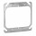 Square Mud Ring, Flat 2 Gang 4 inch