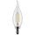 Satco 3W LED Flame Tip Bulb, Clear - E12, 2pk