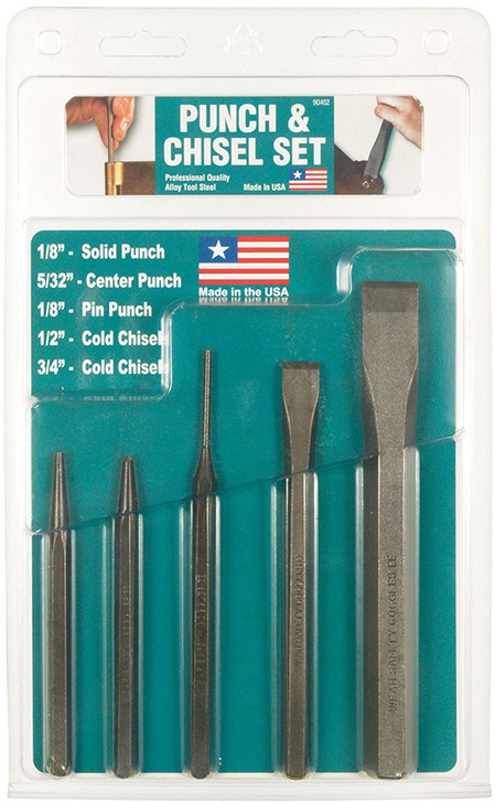 Mayhew Punch and Chisel Set (5-Piece) 90402 - The Home Depot