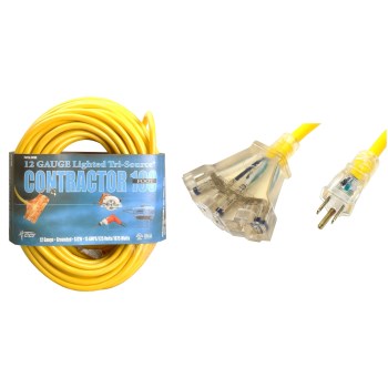 Coleman Cable 04189 Extension Cord, Multi Outlet~ 12/3 100ft.