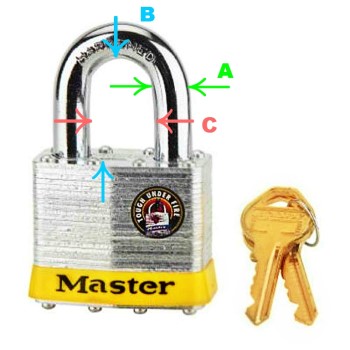 Masterlock 17dpf Laminated Steel Pin Tumbler Padlock ~ Kd