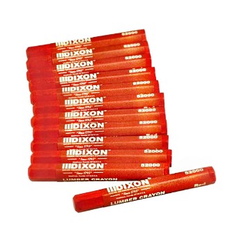 Dixon/prang 52000 Lumber Crayons ~ Red