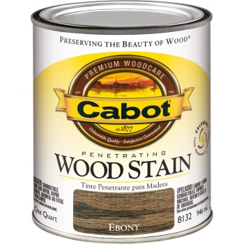 Cabot 1440008132005 Penetrating Interiorwood Stain, Ebony ~ Quart