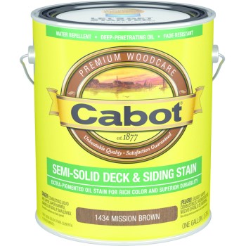 Cabot 140.0001434.007 Decking & Siding Stain, Mission Brown ~ Gallon