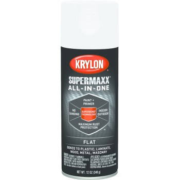 Krylon 8971 Supermaxx Paint, Spray ~ Flat White