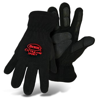 Boss 4420bl Extreme Sports Lined Arctic Fleece Gloves, Black ~ Large