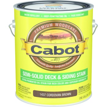 Cabot 140.0001437.007 Decking & Siding Stain Cordovan Brown, Gallon