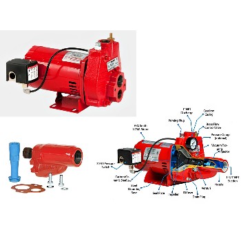 Franklin Electric 602037 Red Lion Convertible Jet Pump, Rjc75 ~ 3/4 Hp