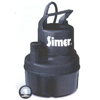 Pentair Water/flotec/simer 11652 Utility Pump, Simer 1/6 Hp