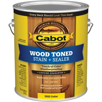 Cabot 01-3002 Wood Toned Deck & Siding Stain, Cedar ~ Gallon