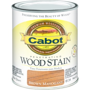 Cabot 1440008134005 Interior Wood Stain, Brown Mahogany ~ Quart