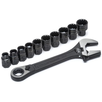 Apextool Cptaw8 Adjustable Wrench Set - 11 Piece