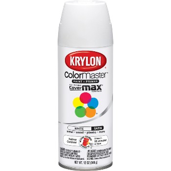 Krylon K05356402 Spray Enamel, Satin ~ White