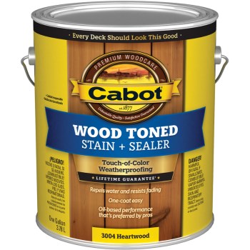 Cabot 01-3004 Wood Toned Deck & Siding Stain, Heartwood ~ Gallon