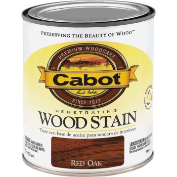 Cabot 1440008129005 Penetrating Wood Stain, Red Oak ~ Quart