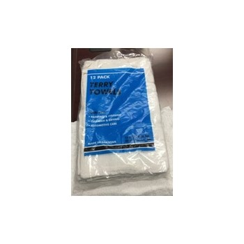 Reclaimed Textiles Co 500-12 12pk White Terry Towel