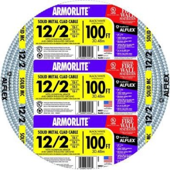 Southwire 68580023 Armorlite Type Mc Metal Clad Cable ~ 100 Ft