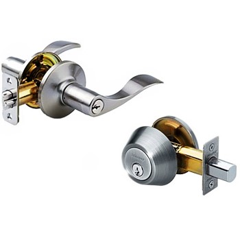 Master Lock Wlc0615d Wave Design Series Entry Lever W/deadbolt Combination ~ Satin Nickel