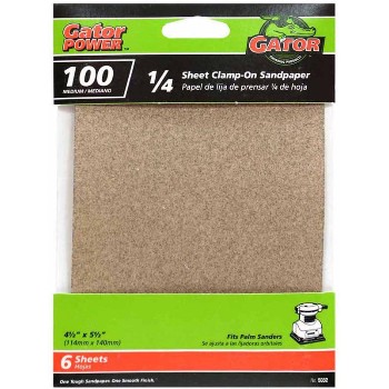 Ali Industries 5032 100 Grit 1/4 Sandpaper ~ 6 Pack
