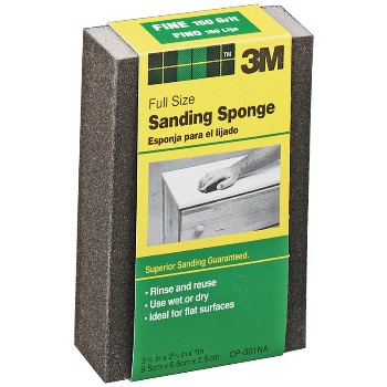 3m 051115004904 Sanding Sponge - Flexible, Fine Grit